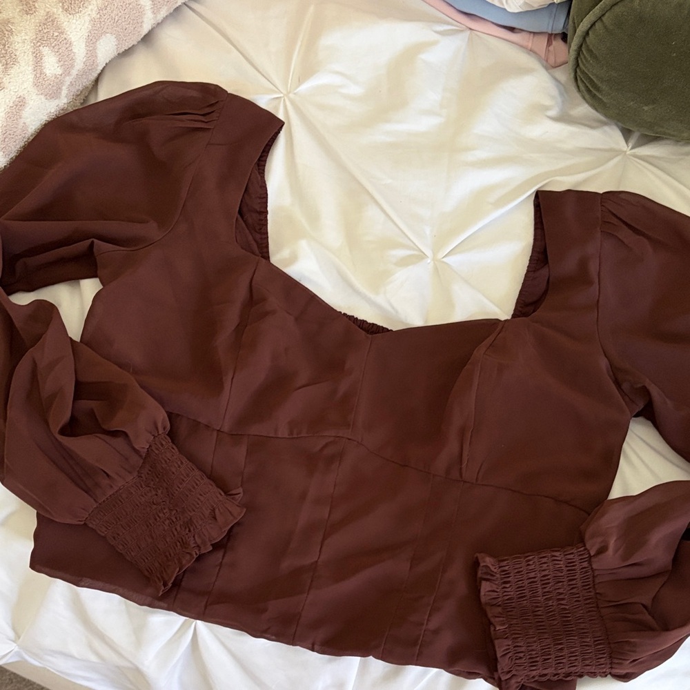 A&F Brown Long Sleeve Top